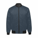 Bomber Jacket for Men, Charcoal Black and Black