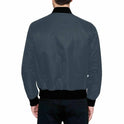 Bomber Jacket for Men, Charcoal Black and Black