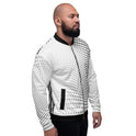 Mens Jacket - Polka Dot Edgy Bomber Jacket White/black