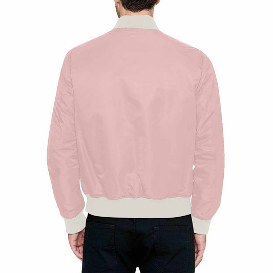 Mens Jacket, Rose Quartz Red Bomber Jacket