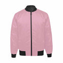 Mens Jacket, Rosewater Red and Black Bomber Jacket