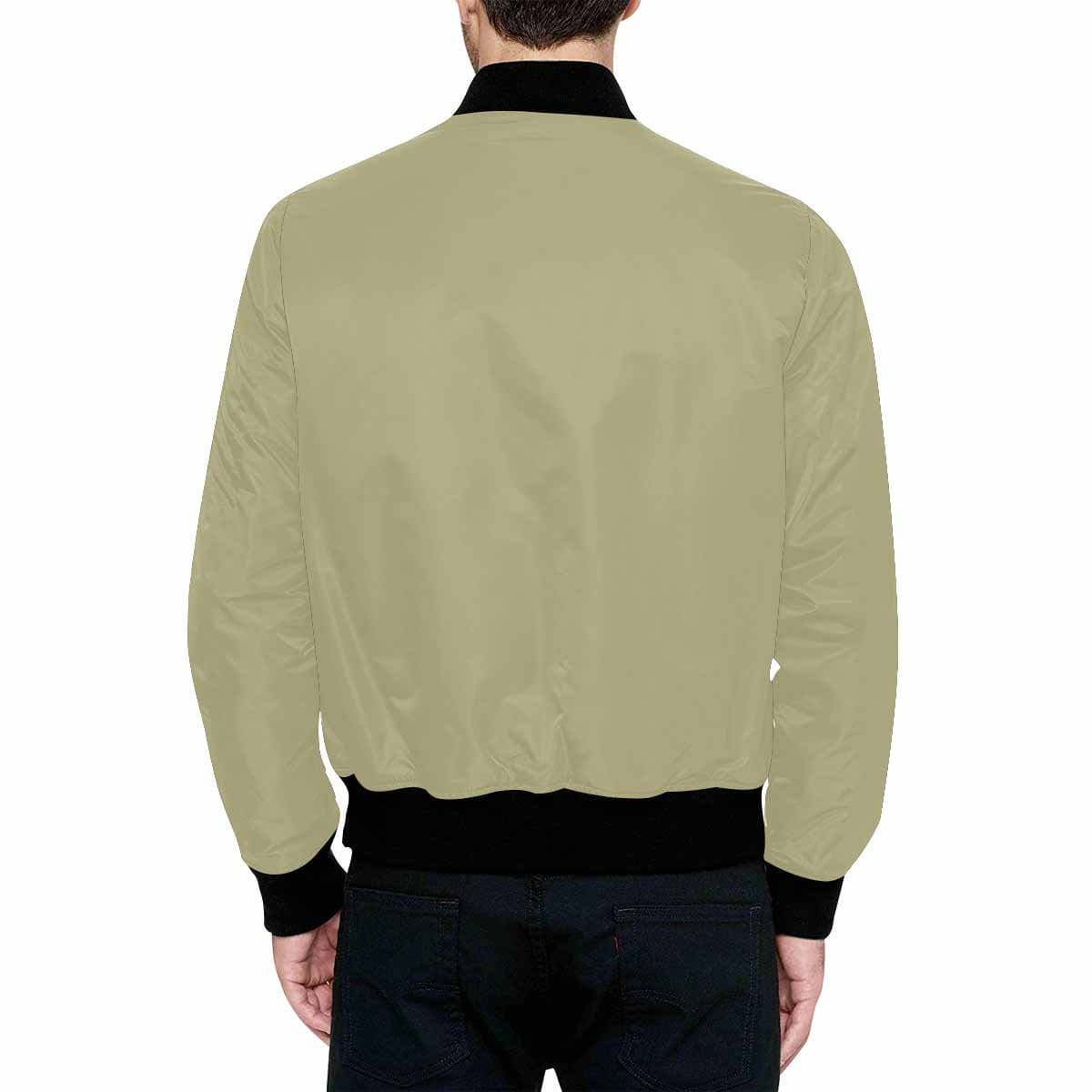 Mens Jacket, Sage Green and Black Bomber Jacket