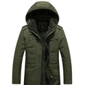 Mens Hooded Military Style Coat